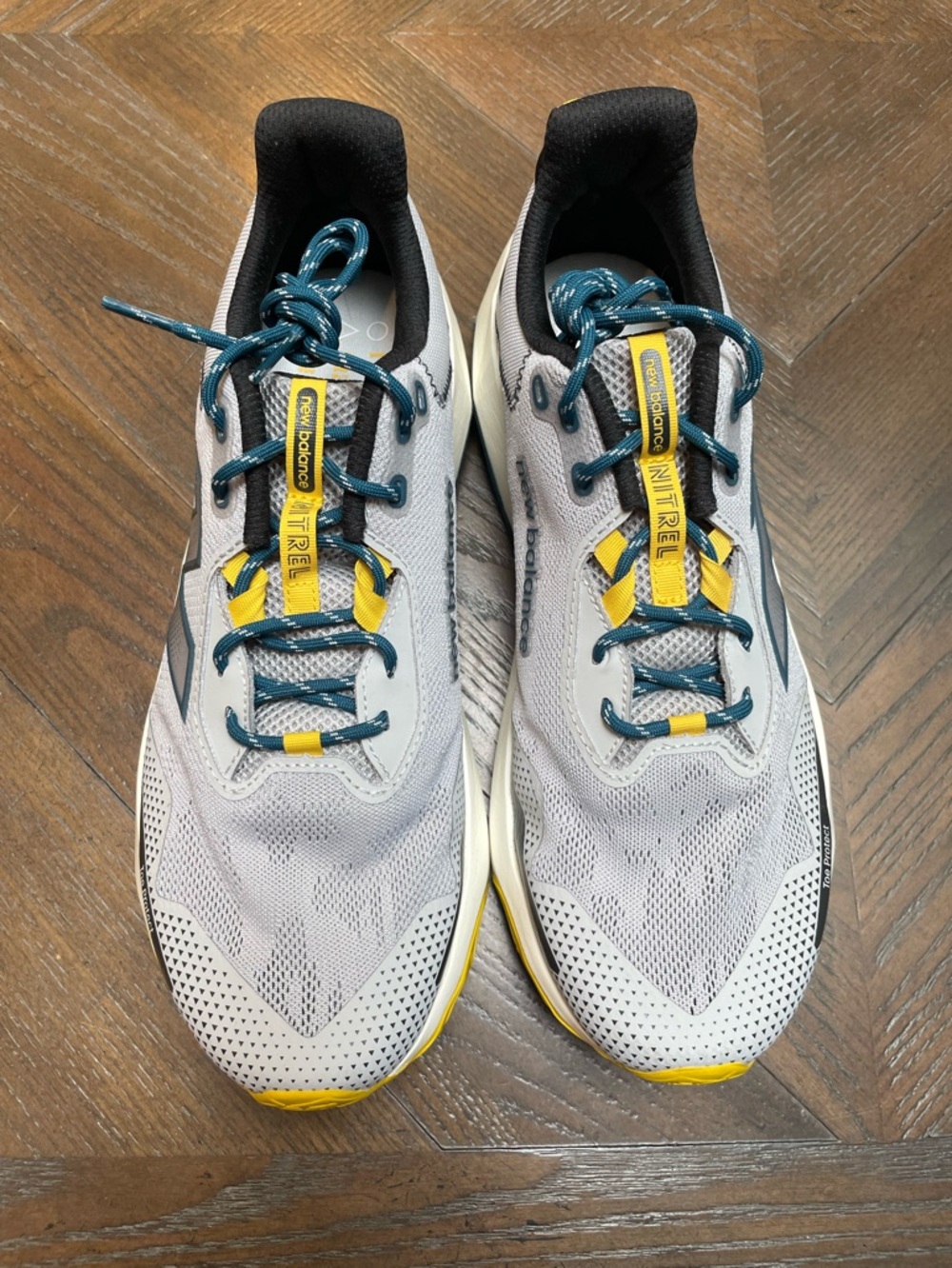 Men’s New Balance DynaSoft Nitrel Trail Running Shoes Gray/Teal/Yellow